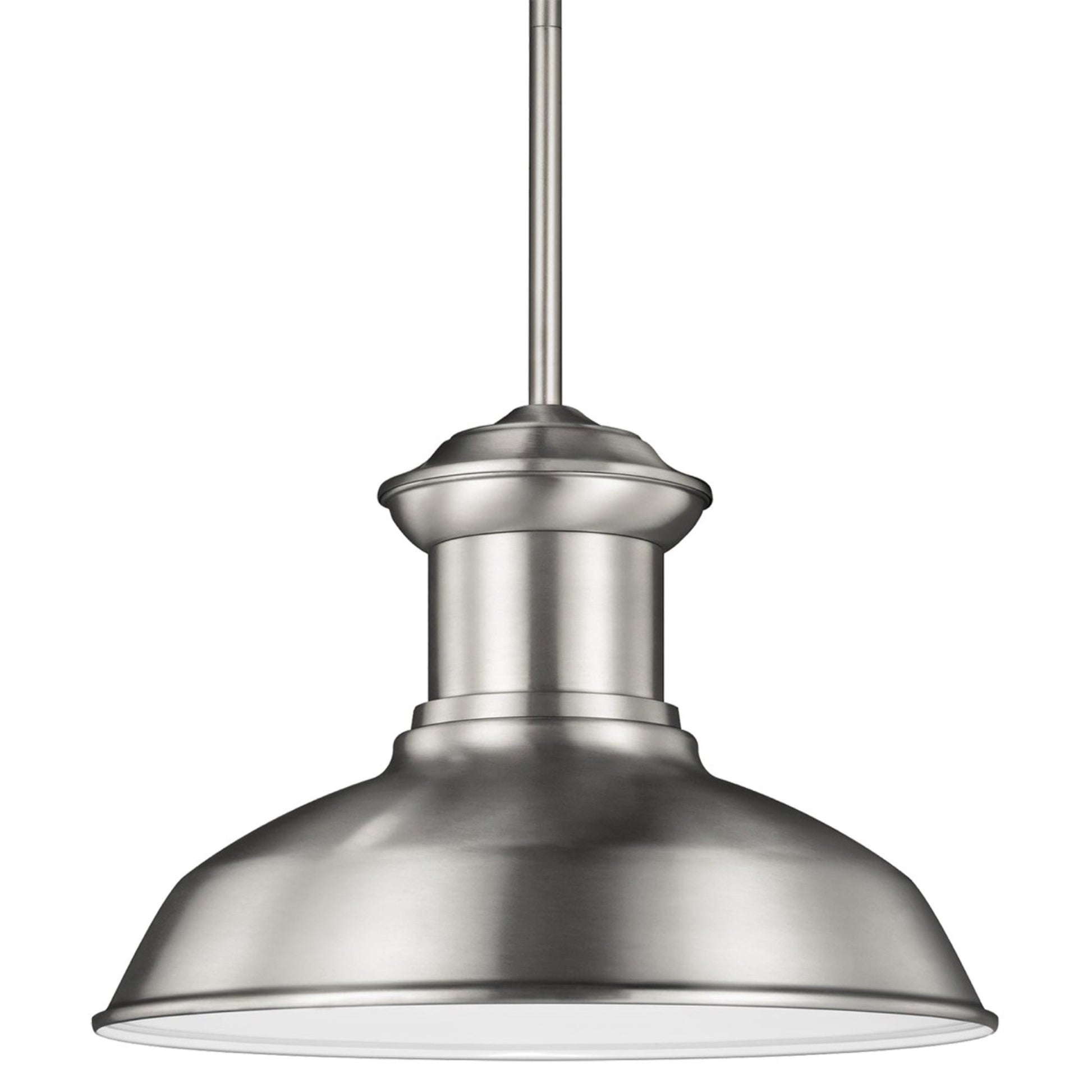 Fredricksburg 13" LED Outdoor Pendant, Satin Aluminum Finish - Bees Lighting
