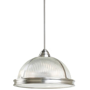 Pratt Street Prismatic 16" 3-Light LED Pendant, Brushed Nickel Finish - Bees Lighting