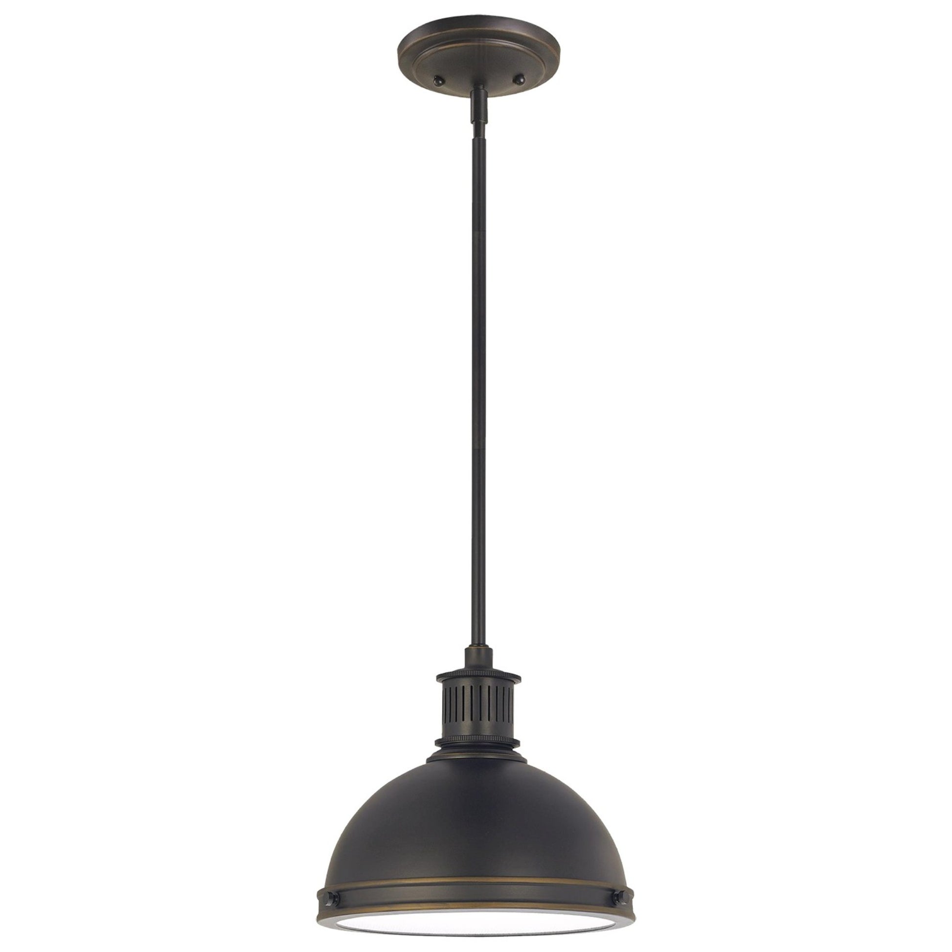 Pratt Street Metal 10" 1-Light LED Pendant, Autumn Bronze Finish - Bees Lighting