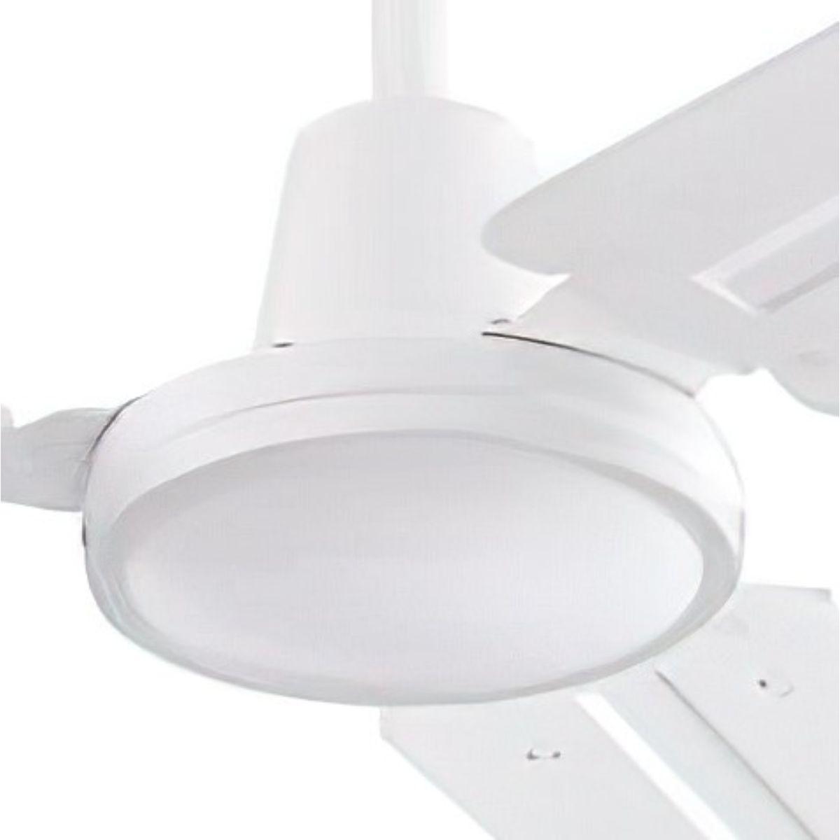 Jax 56 Inch Industrial Ceiling Fan, White Finish, Wall Control Included