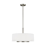 Nance 19" 3-Light Pendant, Brushed Nickel Finish - Bees Lighting