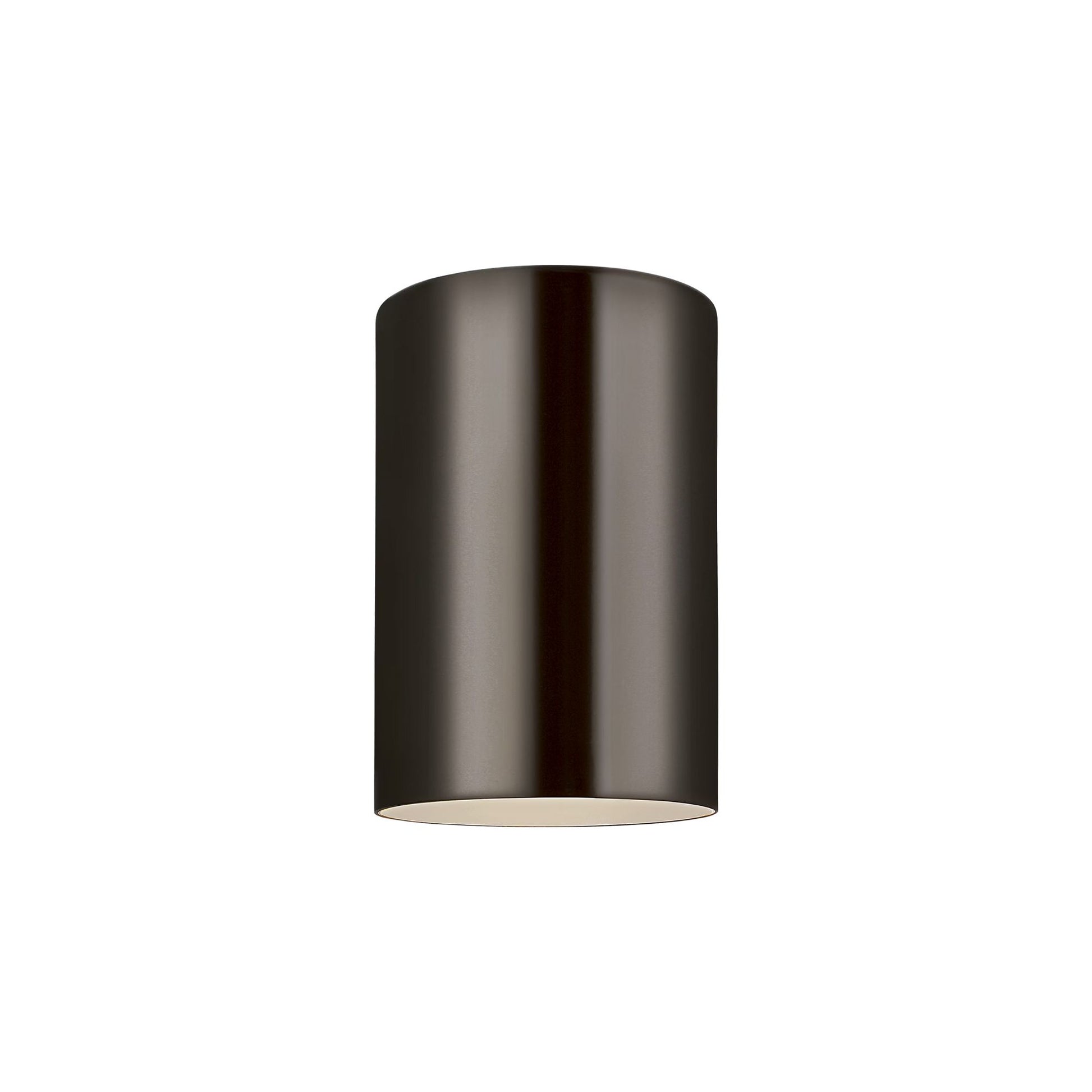 Visual Comfort Studio - Outdoor Cylinders 5" Small LED Flush Mount, Bronze Finish | Bees Lighting
