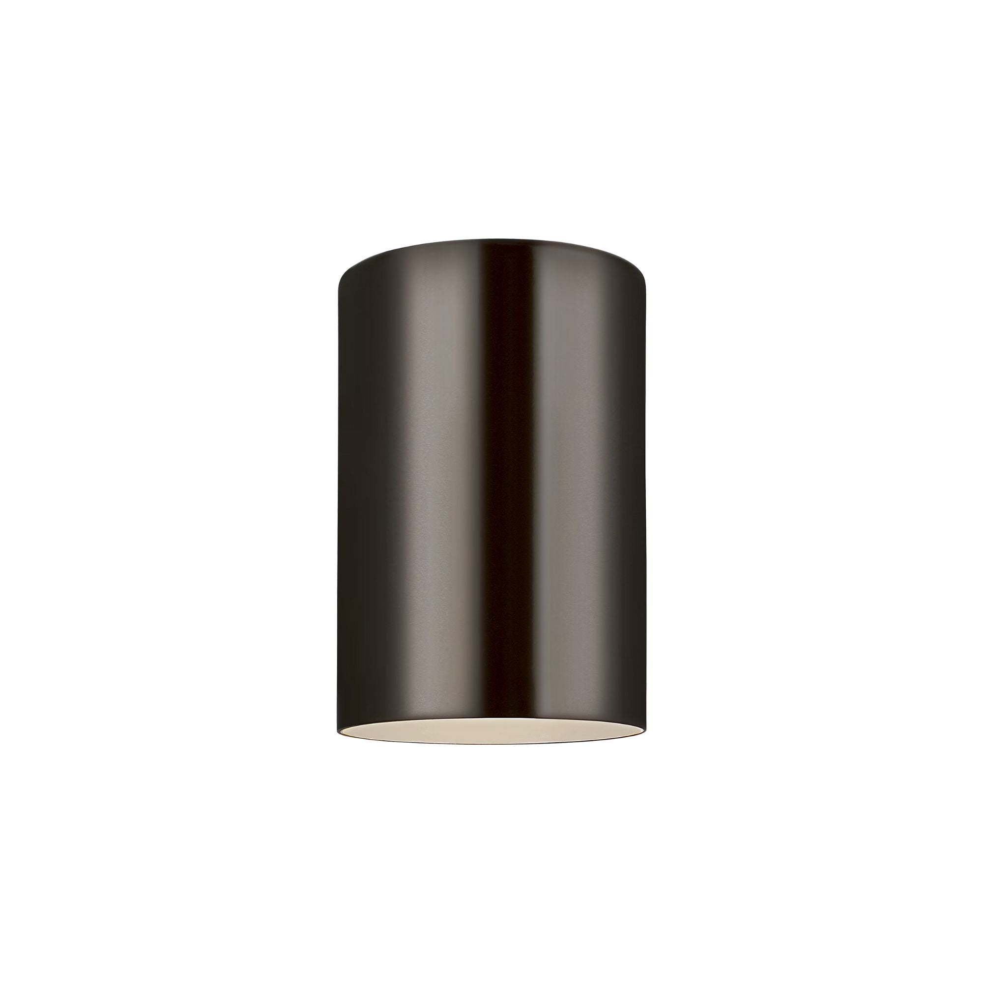Visual Comfort Studio - Outdoor Cylinders 5" Small LED Flush Mount, Bronze Finish | Bees Lighting