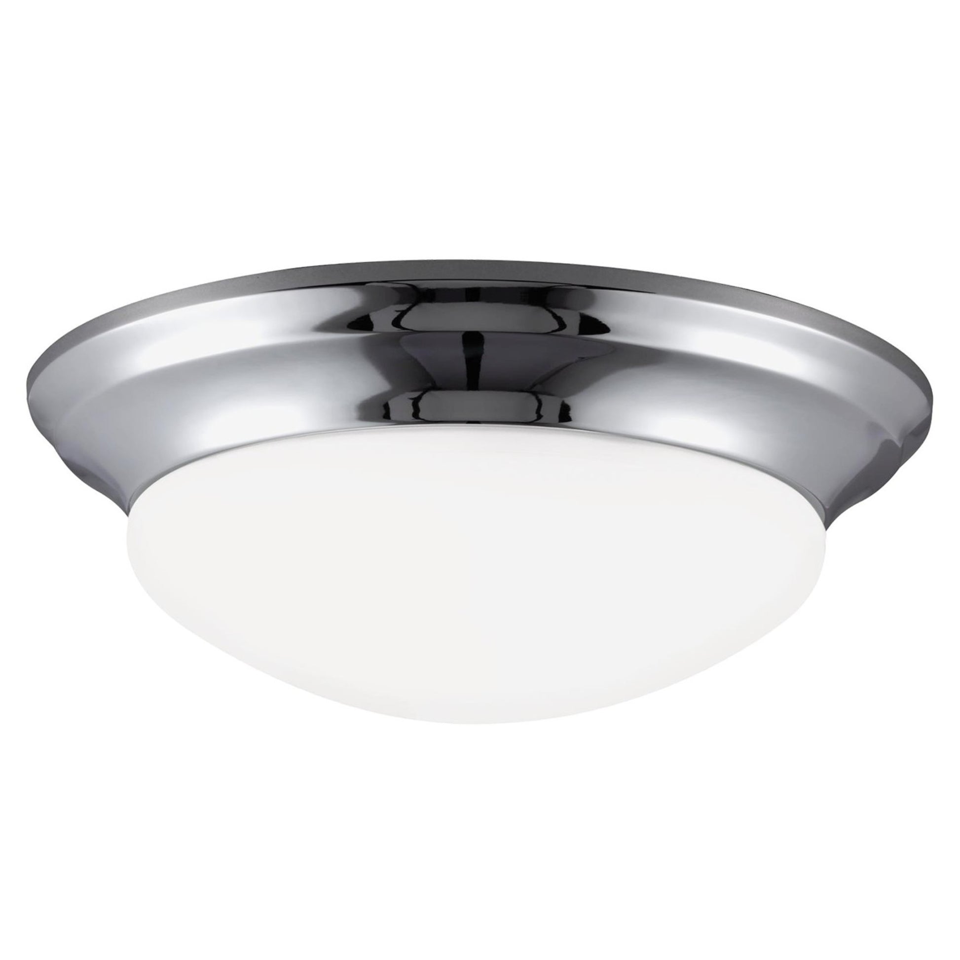 Nash 14" 2-Light LED Flush Mount, Chrome Finish - Bees Lighting