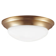 Nash 14" 2-Light LED Flush Mount, Satin Brass Finish - Bees Lighting