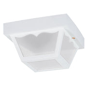 8" LED Outdoor Flush Mount, White Finish - Bees Lighting