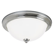 Geary 13" 2-Light LED Flush Mount, Chrome Finish - Bees Lighting