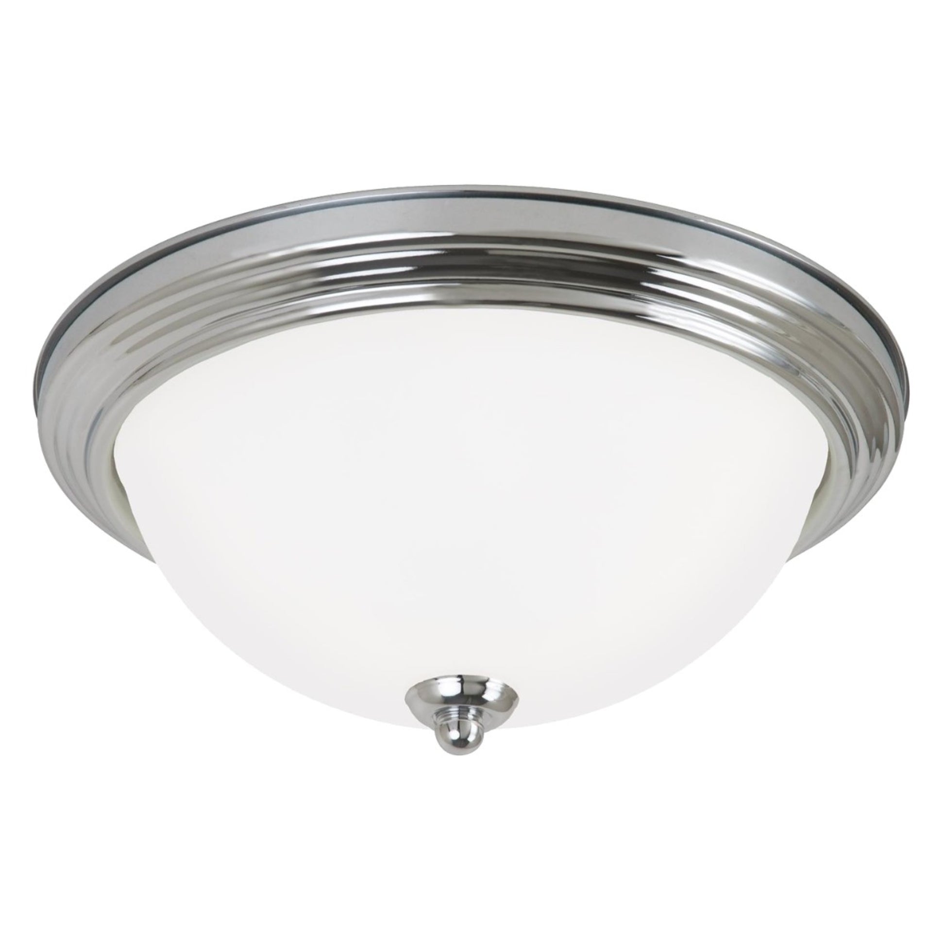 Geary 13" 2-Light LED Flush Mount, Chrome Finish - Bees Lighting