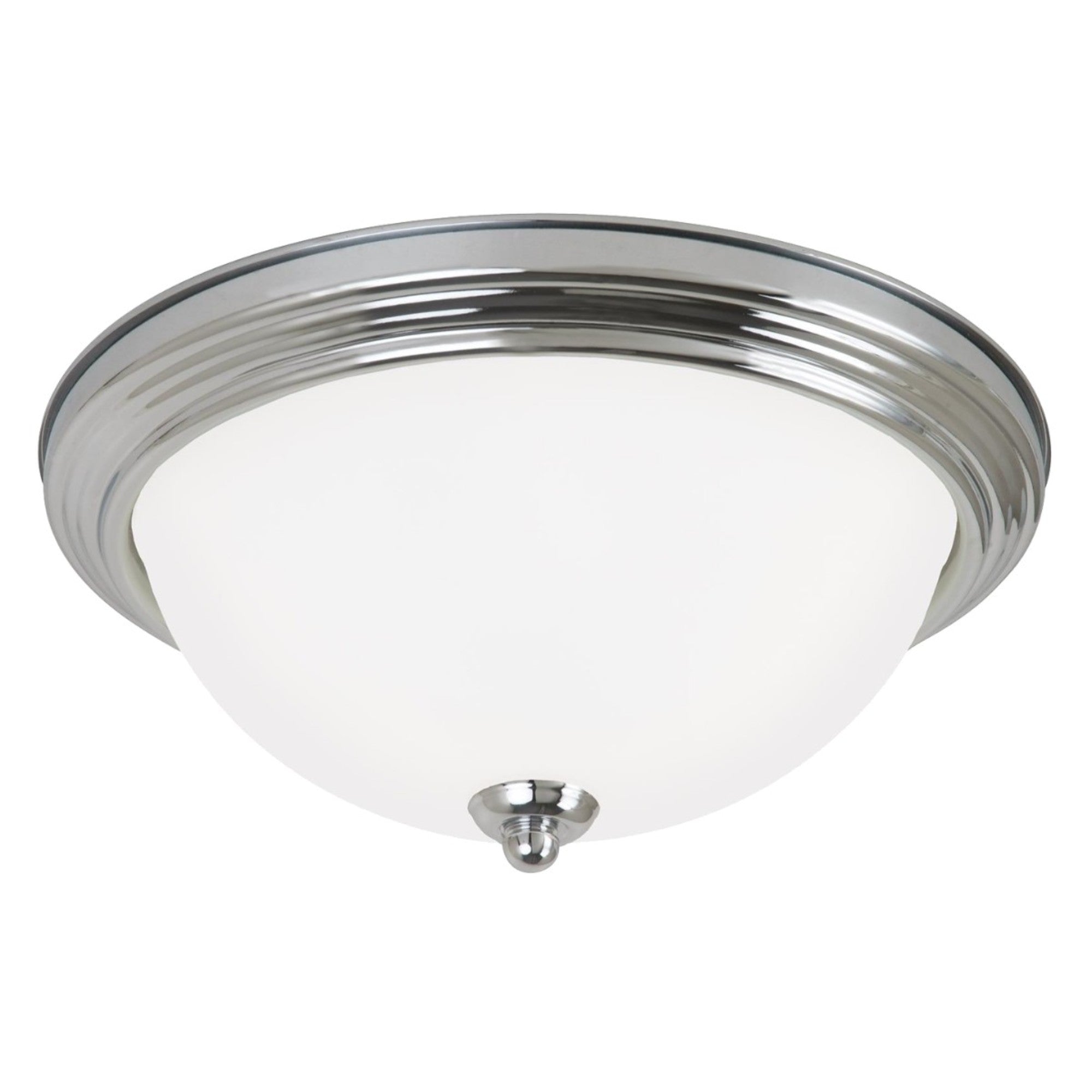 Geary 13" 2-Light LED Flush Mount, Chrome Finish - Bees Lighting