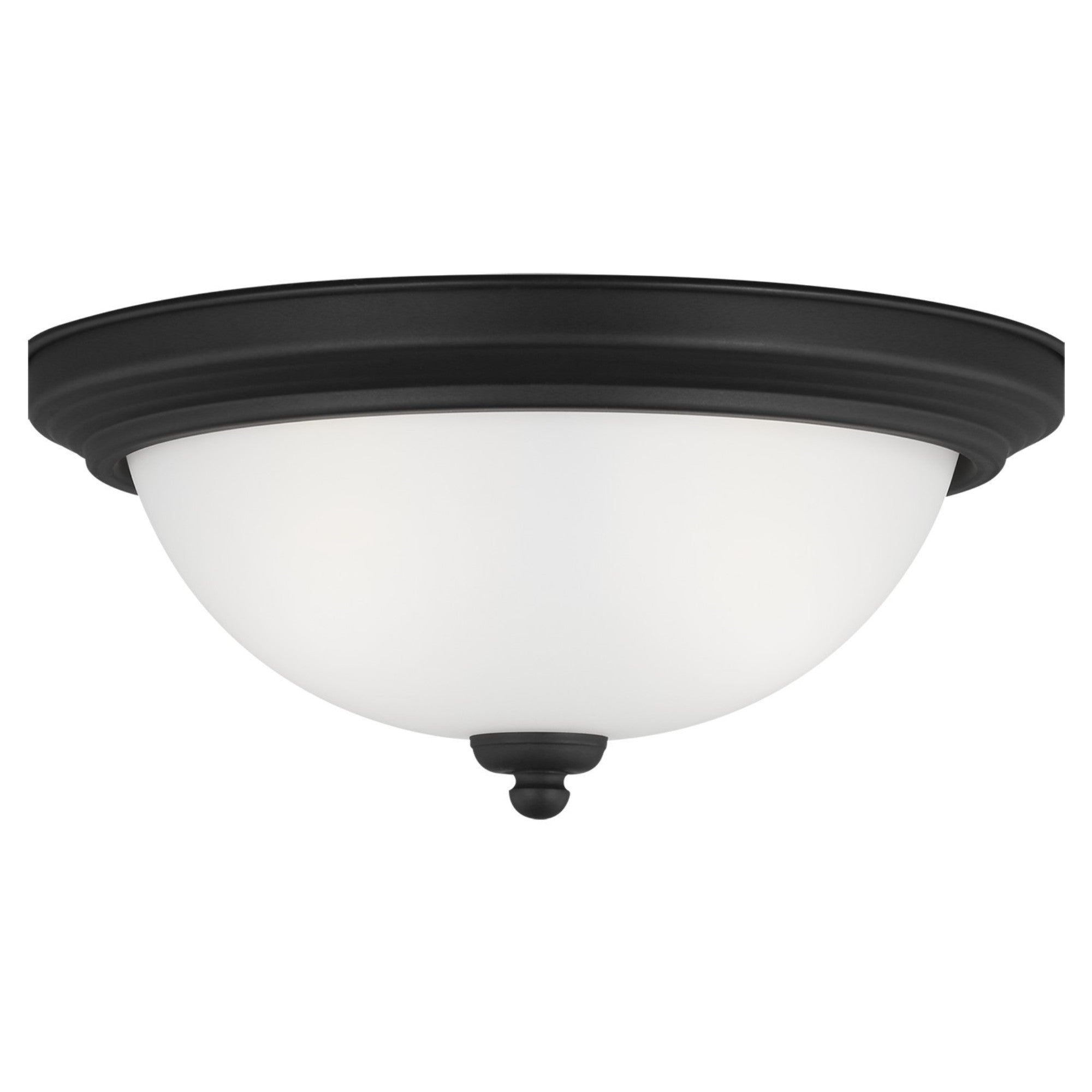 Geary 13" 2-Light LED Flush Mount, Midnight Black Finish - Bees Lighting