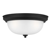 Geary 15" 3-Light LED Flush Mount, Midnight Black Finish - Bees Lighting
