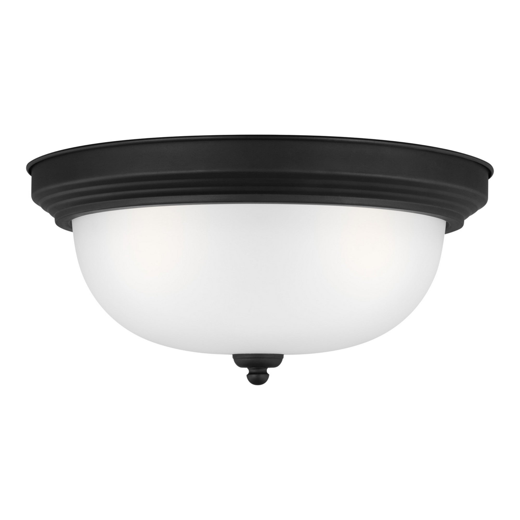 Geary 15" 3-Light LED Flush Mount, Midnight Black Finish - Bees Lighting
