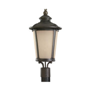 Cape May 23" LED Outdoor Post Lantern, Burled Iron Finish - Bees Lighting