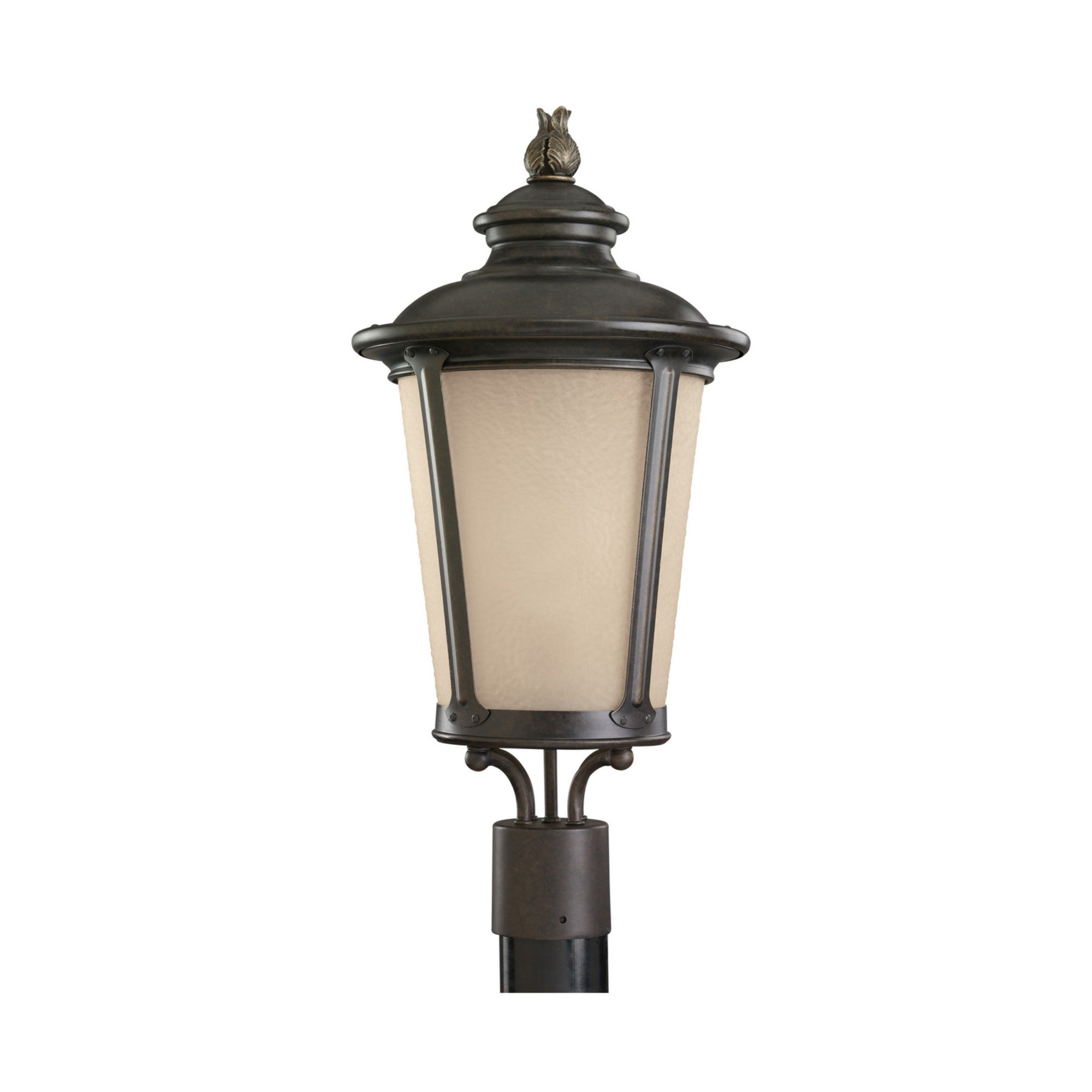 Cape May 23" LED Outdoor Post Lantern, Burled Iron Finish