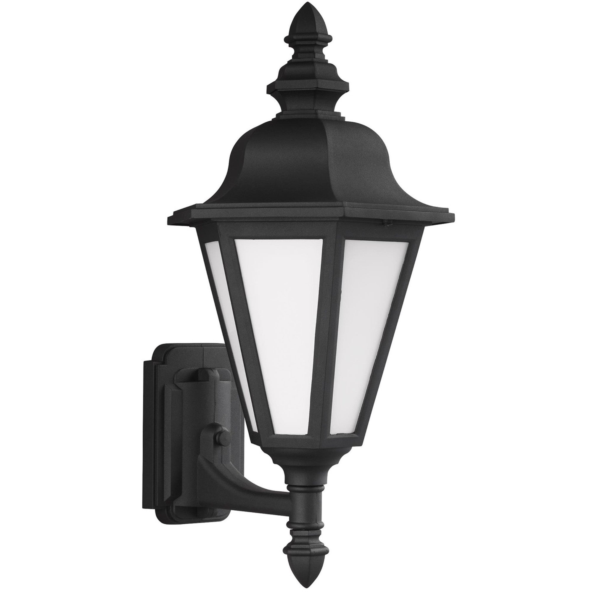 Brentwood 20" Medium Outdoor Wall Lantern, Black Finish - Bees Lighting