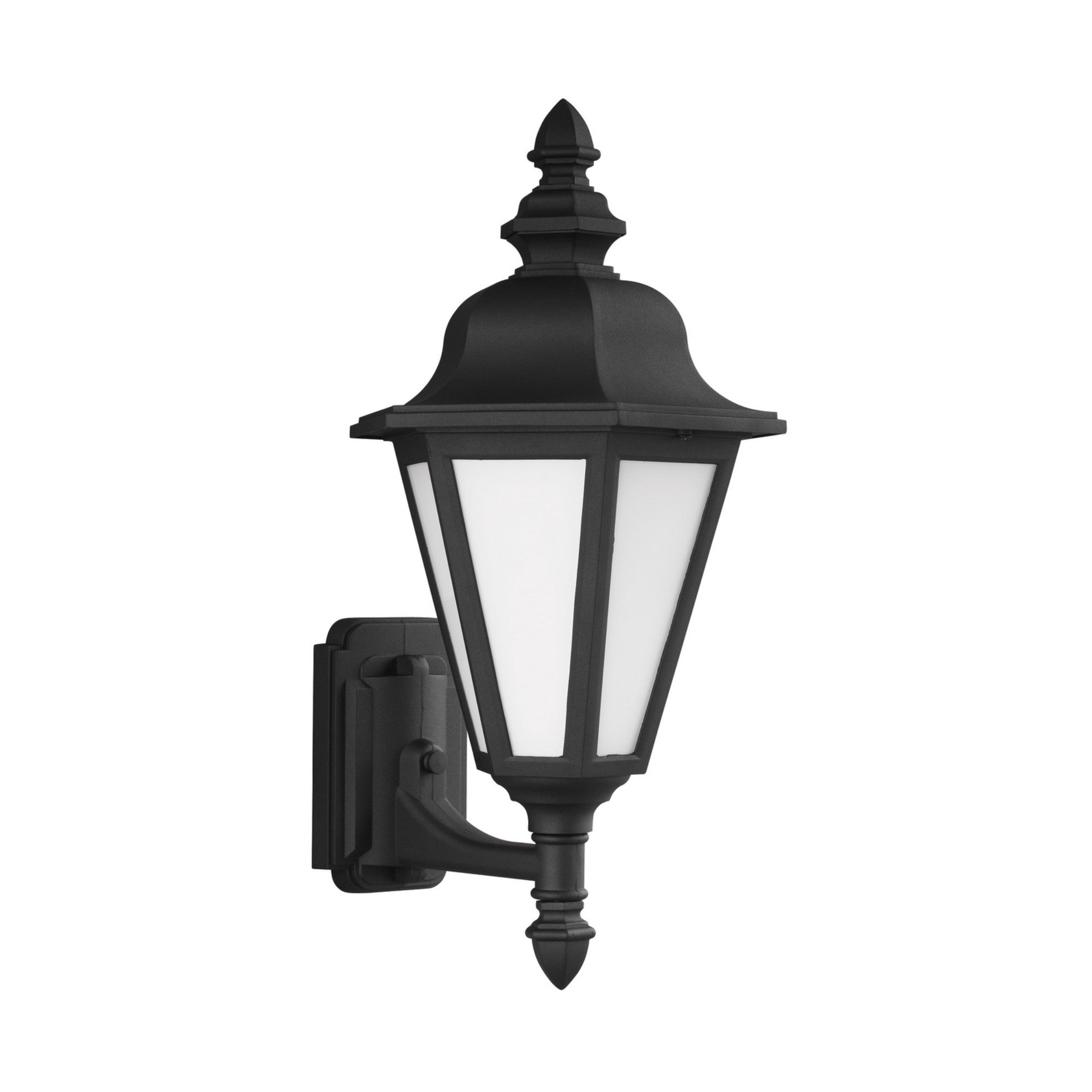 Brentwood 20" Medium LED Outdoor Wall Lantern, Black Finish - Bees Lighting