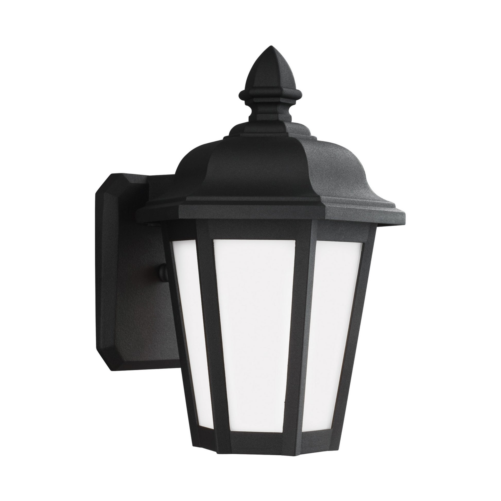 Brentwood 10" Small LED Outdoor Wall Lantern, Black Finish - Bees Lighting