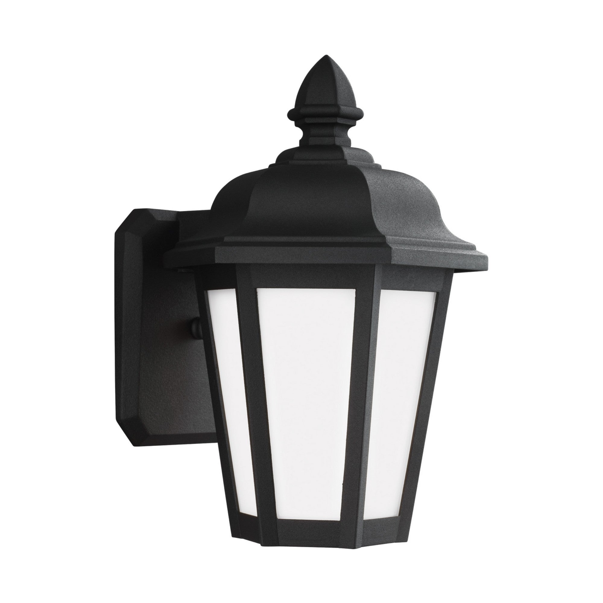 Brentwood 10" Small LED Outdoor Wall Lantern, Black Finish - Bees Lighting