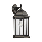 Sevier 19" Large Downlight Outdoor Wall Lantern, Antique Bronze Finish with Clear Glass - Bees Lighting