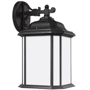 Kent 16" LED Outdoor Wall Lantern, Oxford Bronze Finish with Satin Etched Glass - Bees Lighting