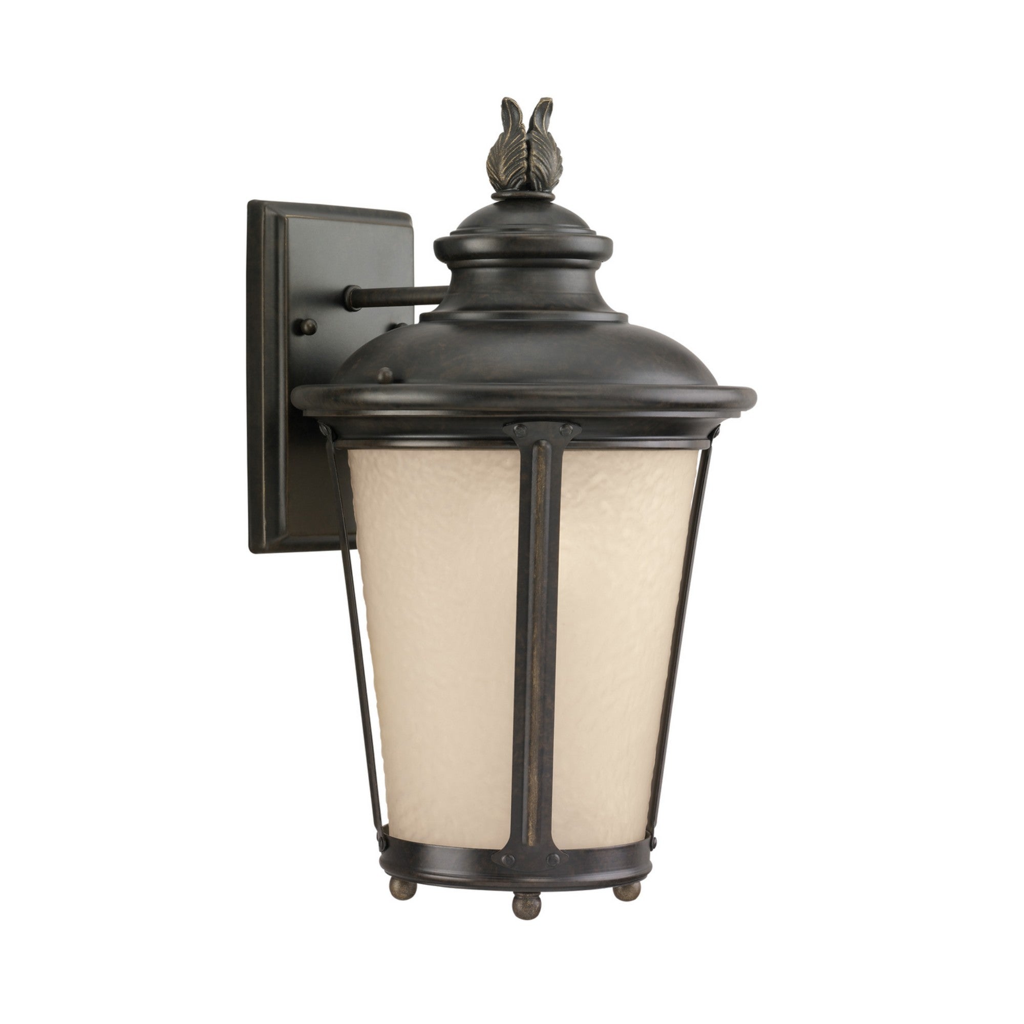 Cape May 16" LED Medium Outdoor Wall Lantern, Burled Iron Finish - Bees Lighting