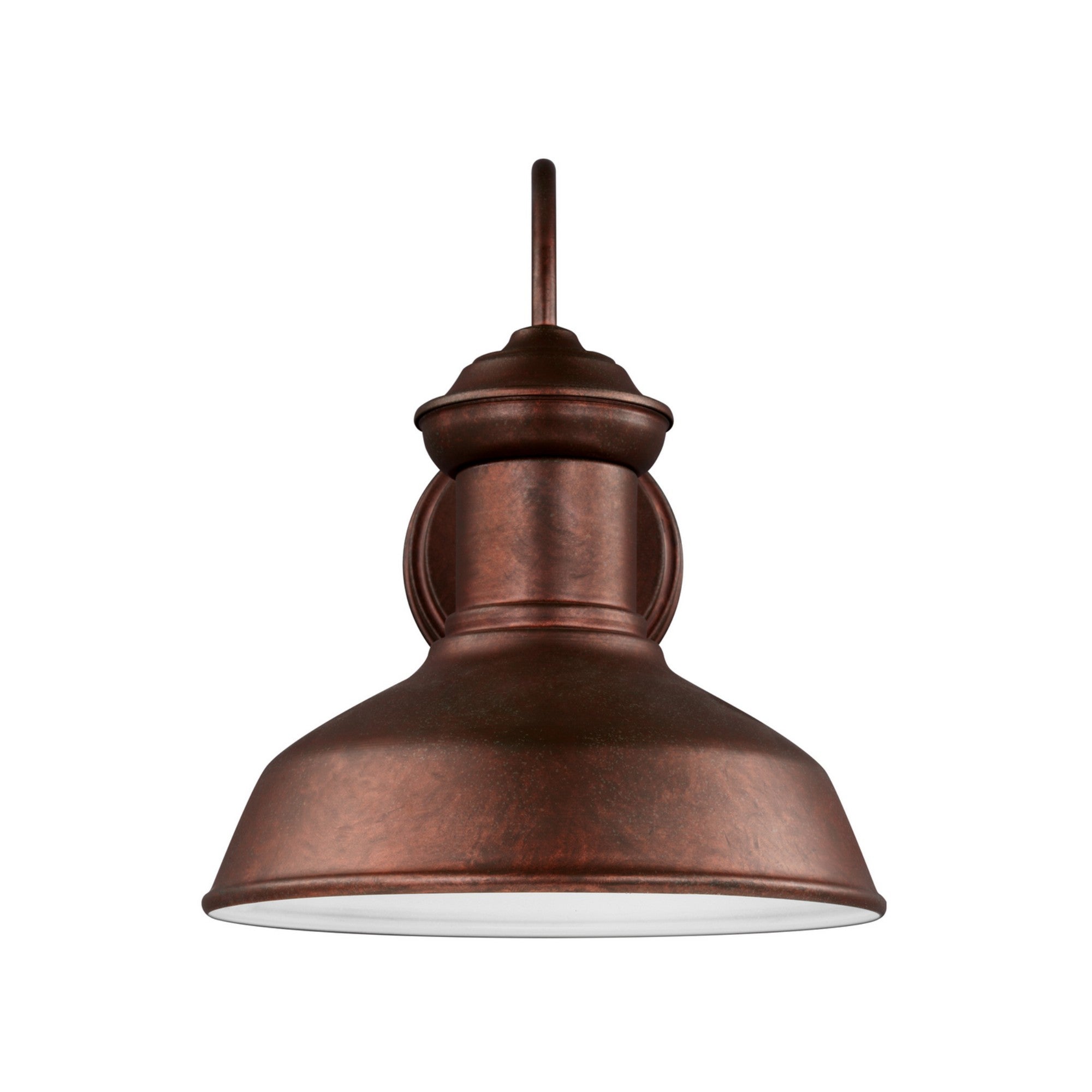 Fredricksburg 12" LED Small Outdoor Wall Lantern, Weathered Copper Finish - Bees Lighting