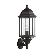 Sevier 22" Large Uplight Outdoor Wall Lantern, Antique Bronze Finish with Clear Glass - Bees Lighting