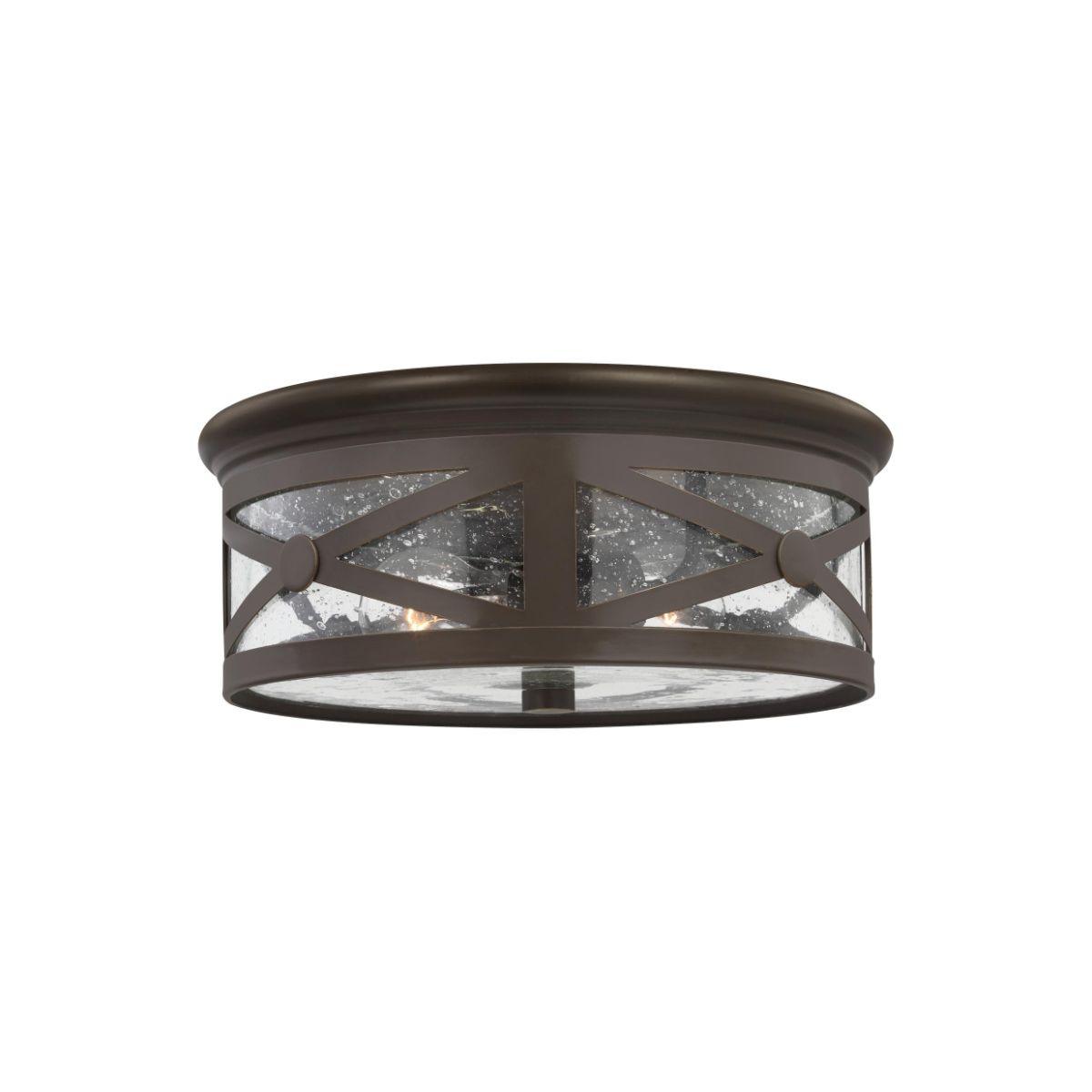 Lakeview 13 In. 2 Lights Outdoor Flush Mount - Bees Lighting