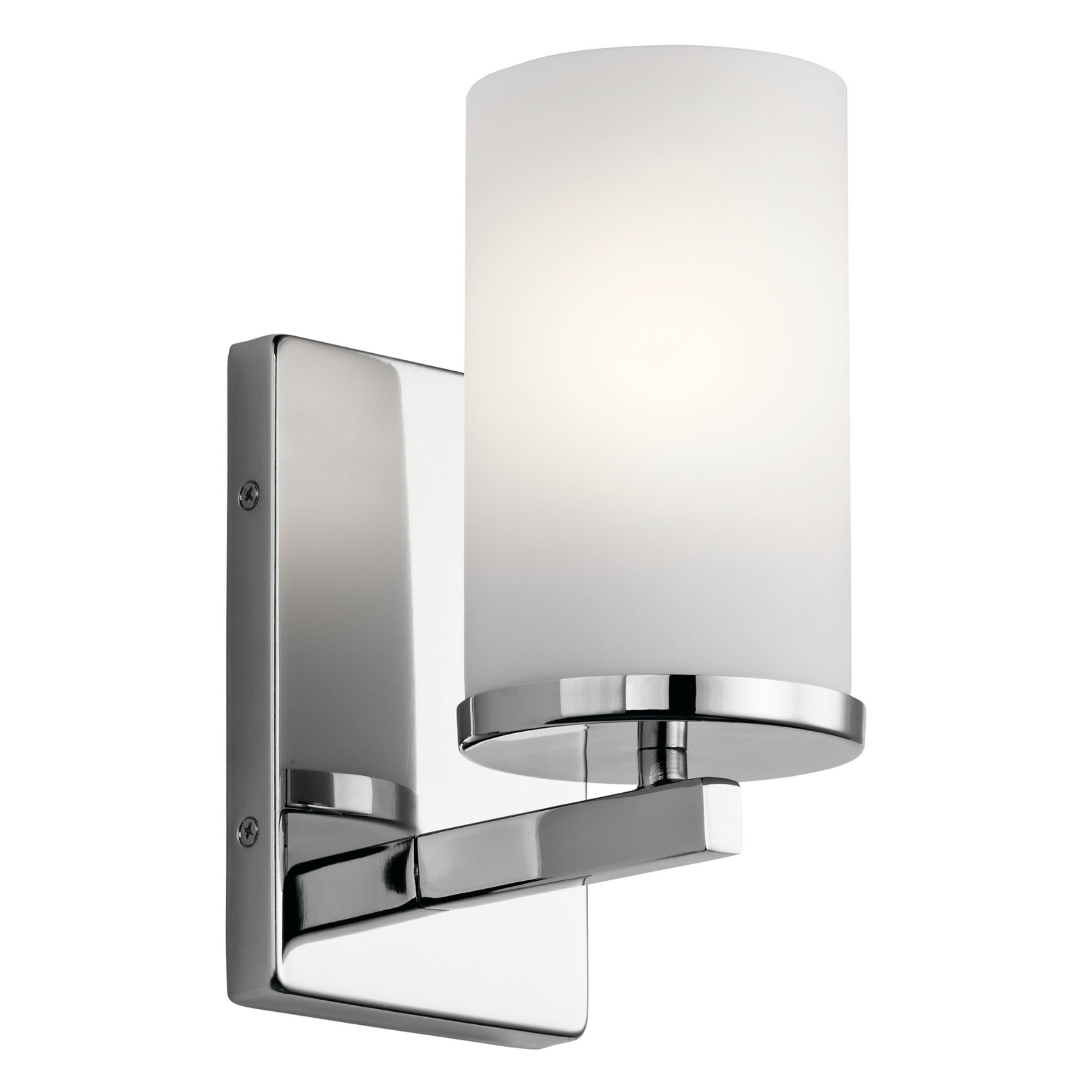 Crosby 5" Wall Sconce, Chrome Finish, Opal Glass - Bees Lighting