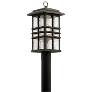 Beacon Square 21" Outdoor Post Light, Olde Bronze Finish - Bees Lighting
