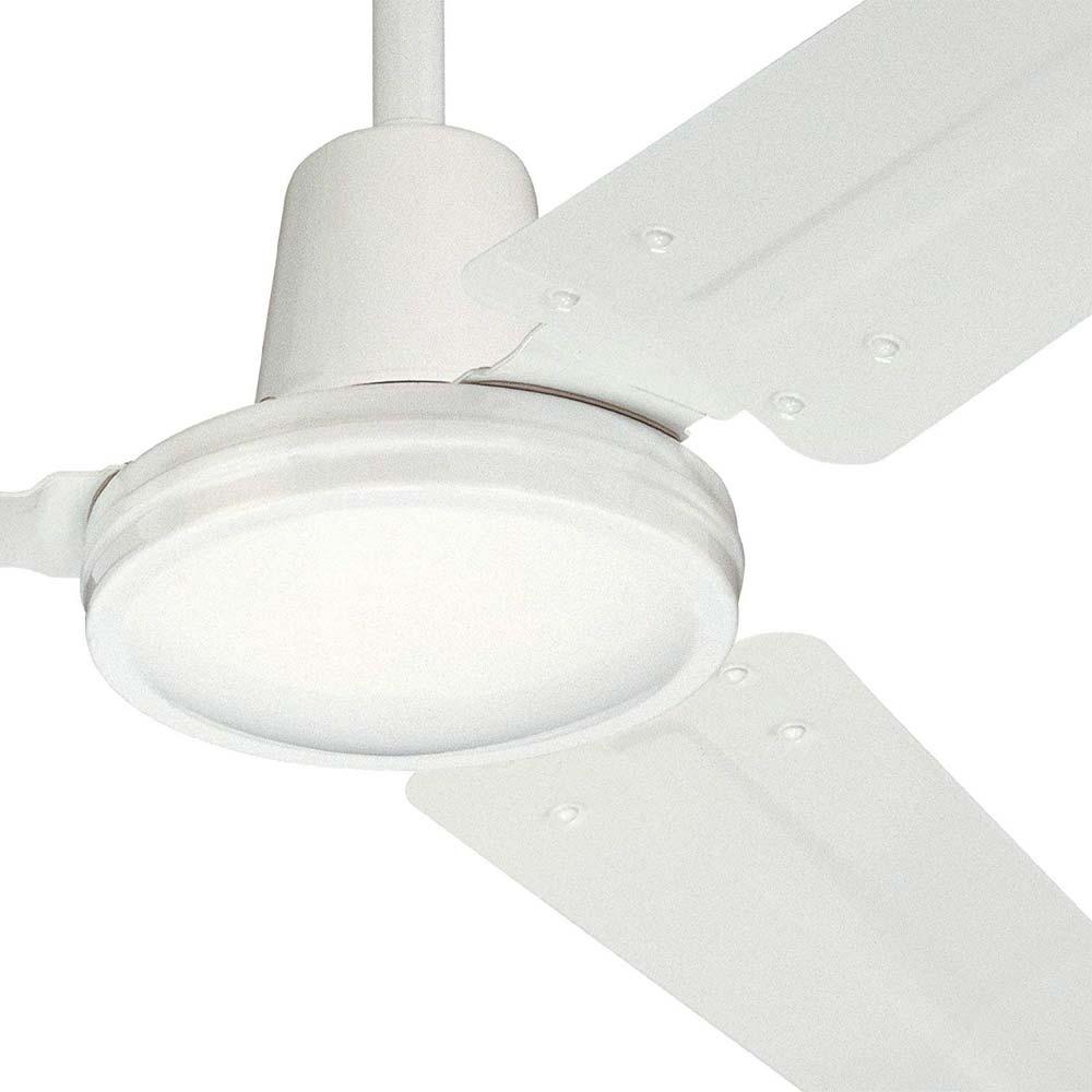 Jax 56 Inch White Industrial Ceiling Fan With Wall Control, J-Hook Installation System - Bees Lighting