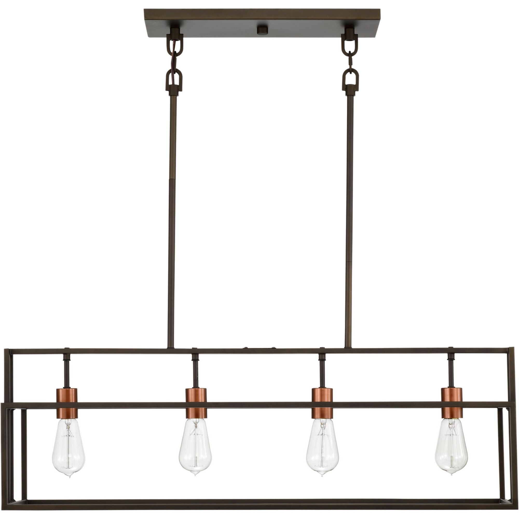 Lake 36" 4 Lights Pendant, Bronze Finish - Bees Lighting