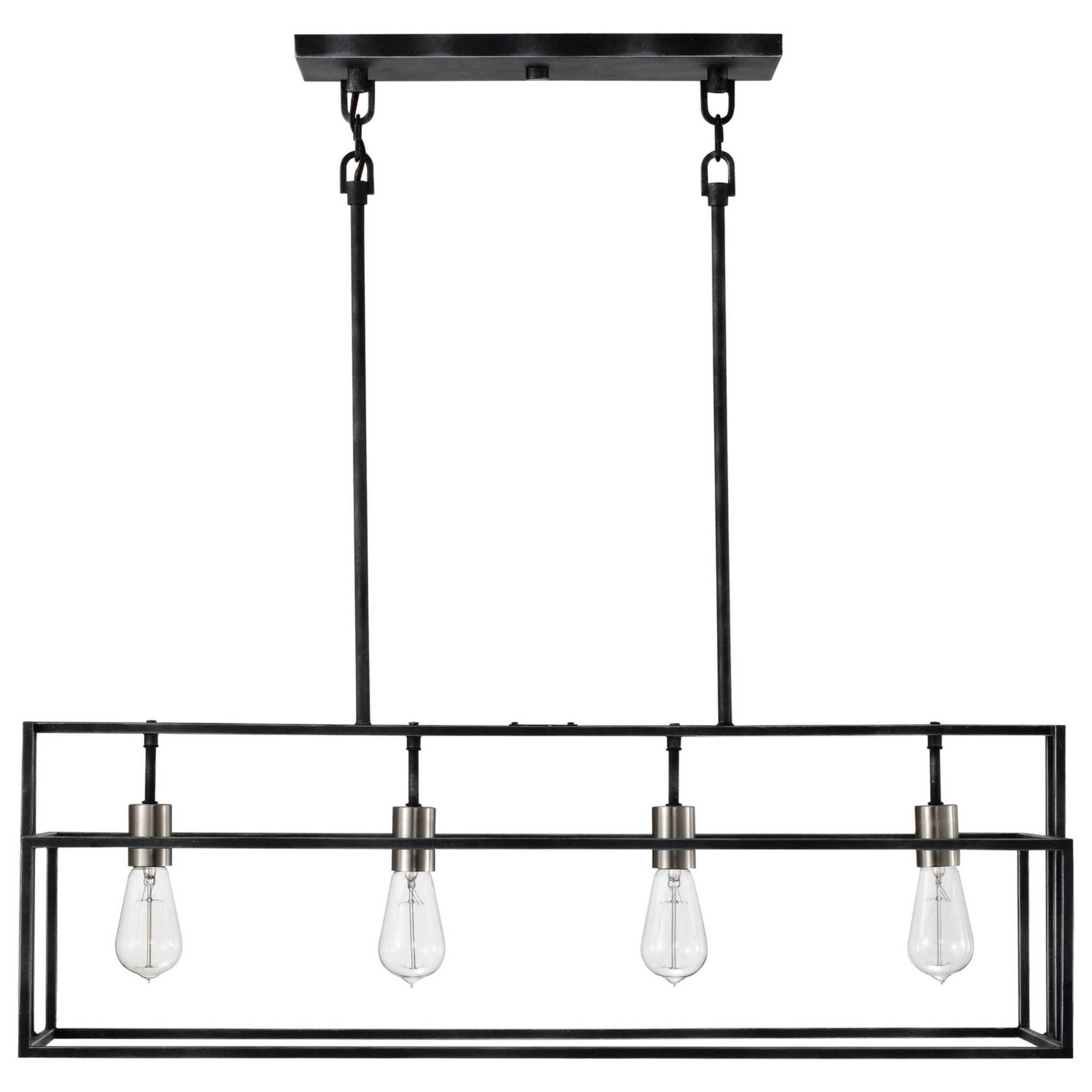 Lake 36" 4 Lights Pendant, Black Finish - Bees Lighting