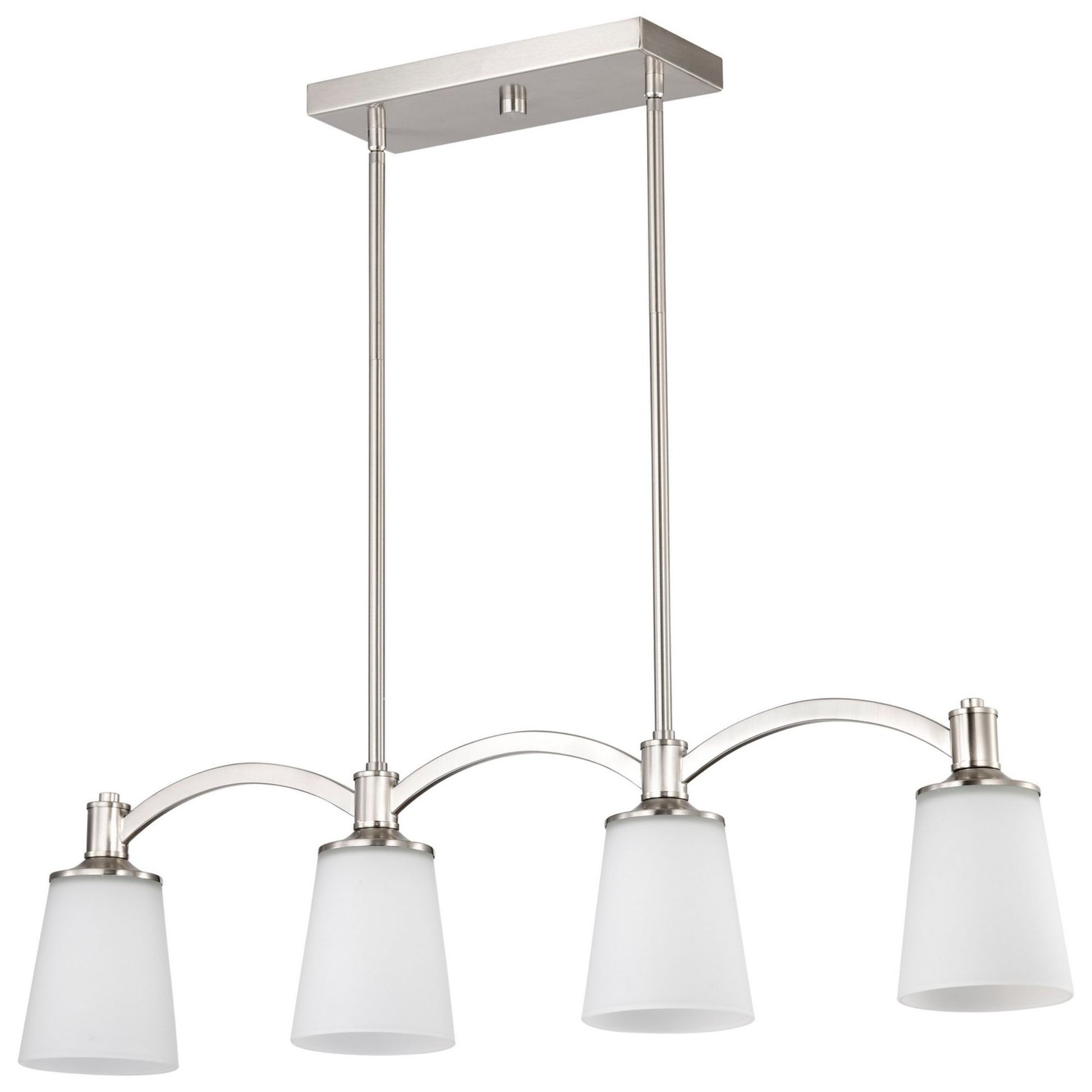 Laguna 33" 4 Lights Pendant, Nickel Finish - Bees Lighting