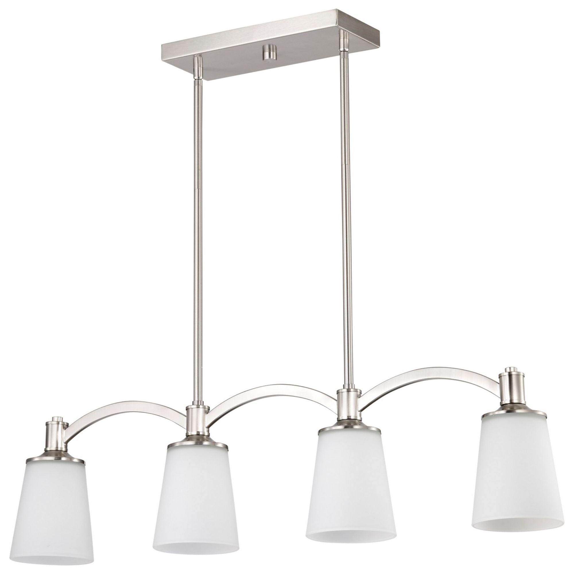 Laguna 33" 4 Lights Pendant, Nickel Finish - Bees Lighting