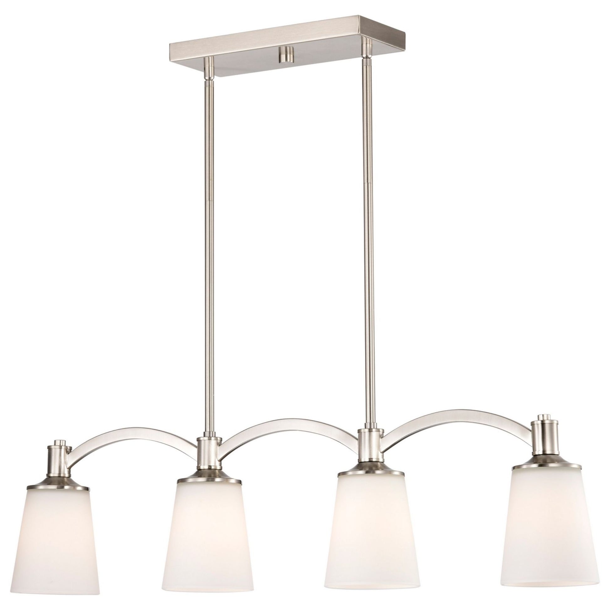 Laguna 33" 4 Lights Pendant, Nickel Finish - Bees Lighting