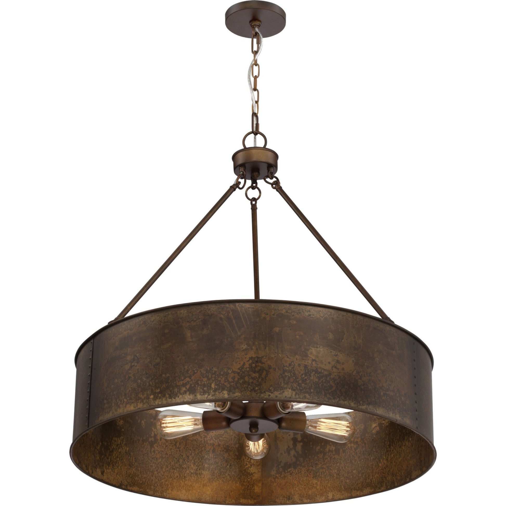 Kettle 30 in. 5 Lights Pendant Light Brass Finish - Bees Lighting