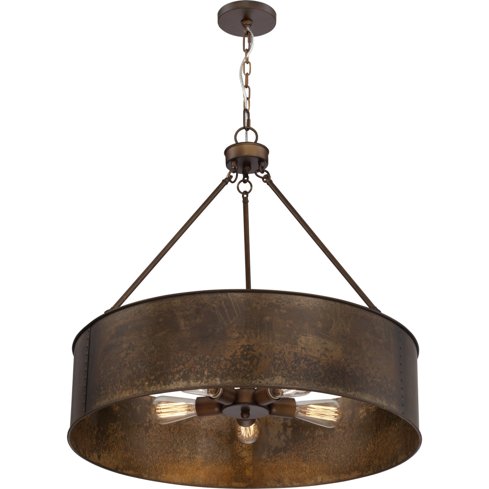 Kettle 30 in. 5 Lights Pendant Light Brass Finish - Bees Lighting