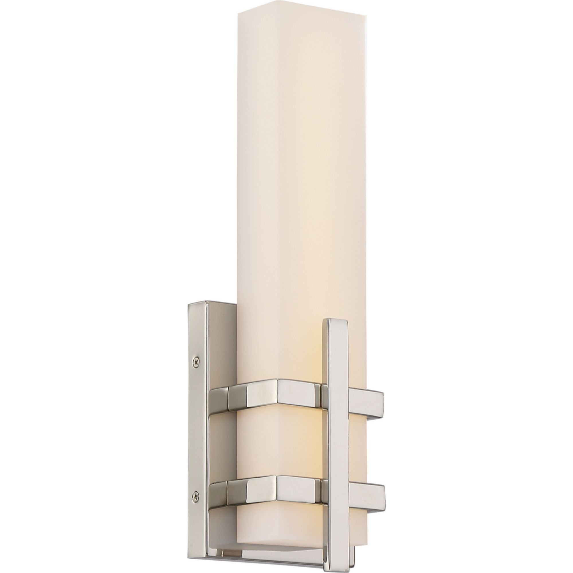 Grill 12" LED Wall Sconce, Polished Nickel Finish - Bees Lighting