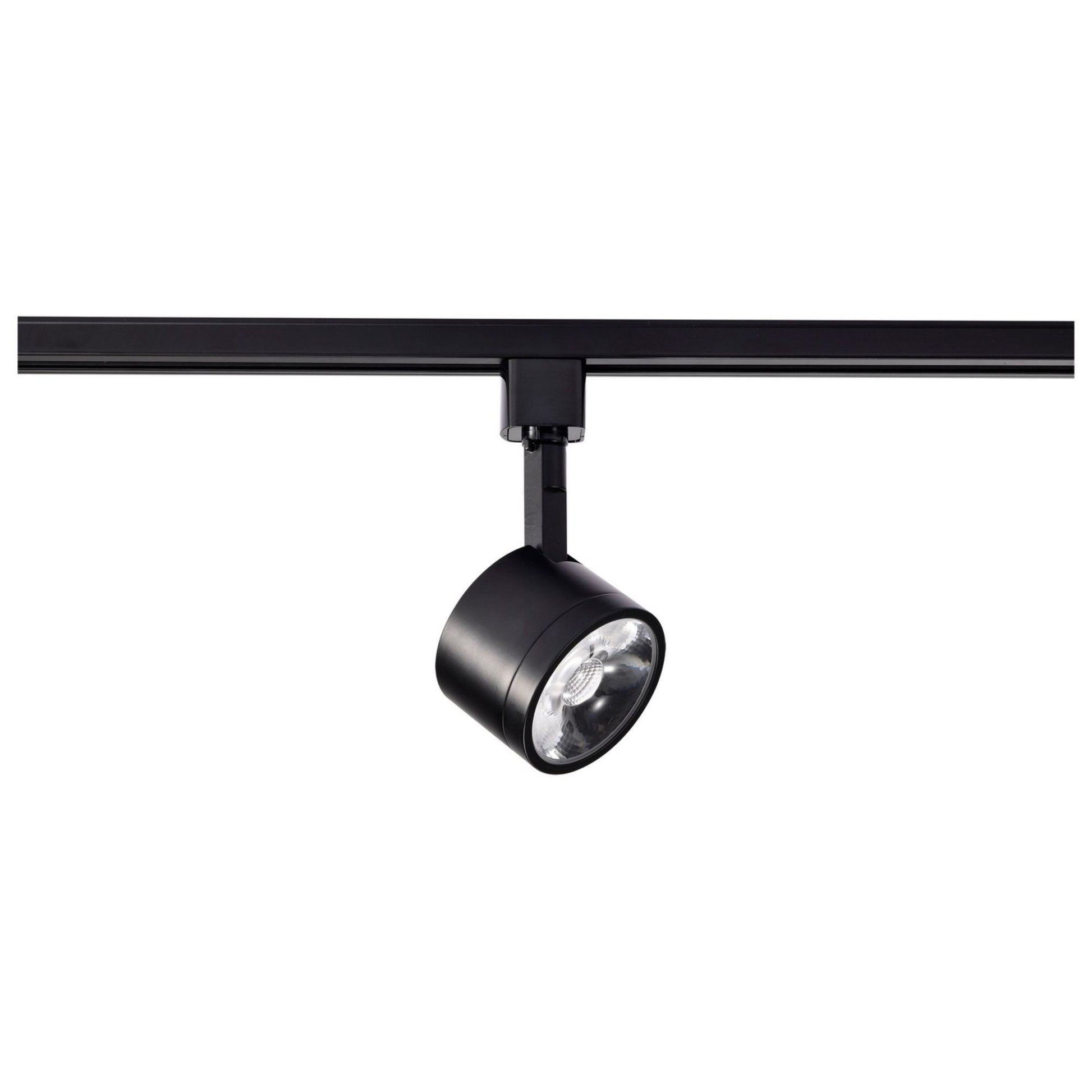 Round LED Track Head, 1000 Lumens, 12W, 3000K, Halo, 36° Beam Angle, Black - Bees Lighting