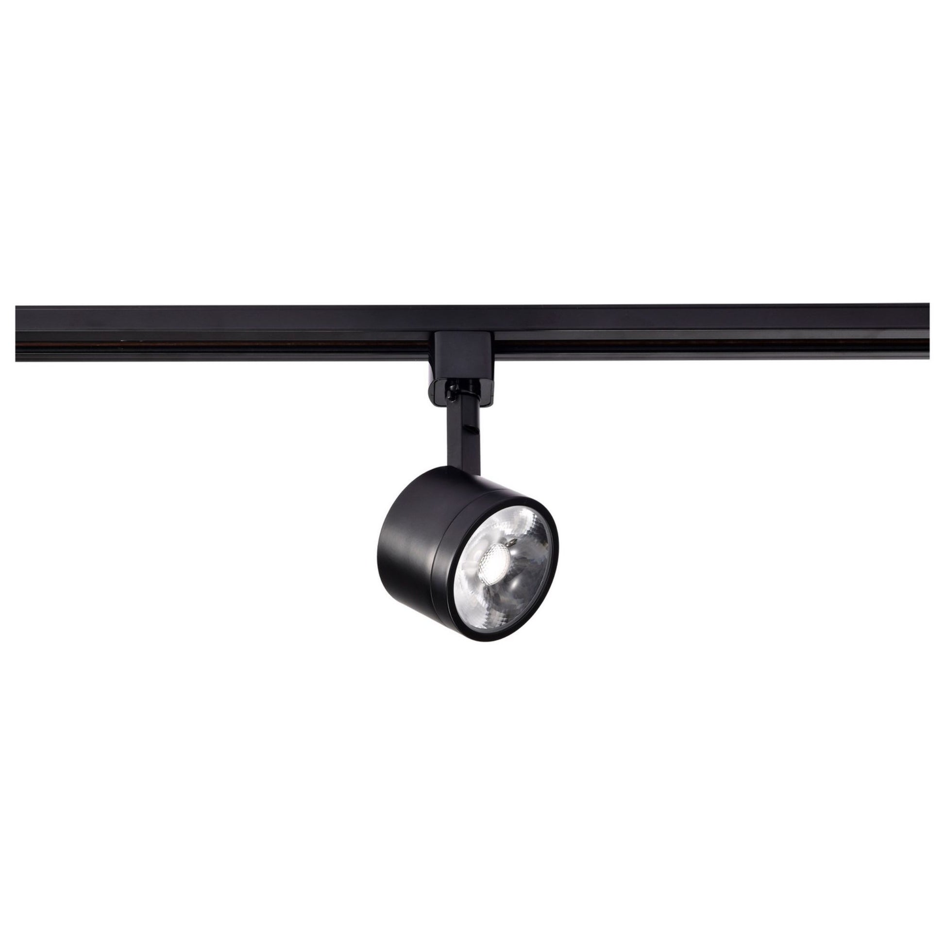 Round LED Track Head, 1000 Lumens, 12W, 3000K, Halo, 36° Beam Angle, Black - Bees Lighting