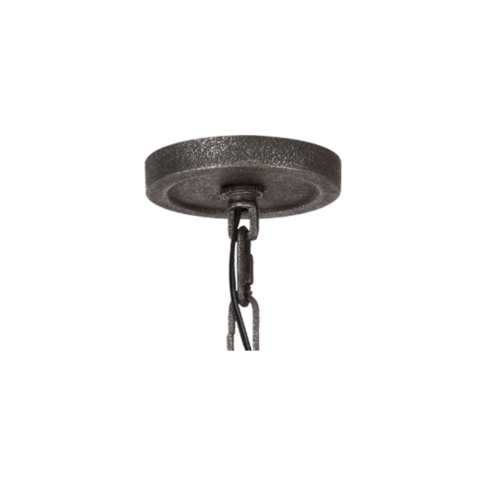 Angelo 33" 9-Light 2-Tier Chandelier, Slate Grey Metal & Wood Finish
