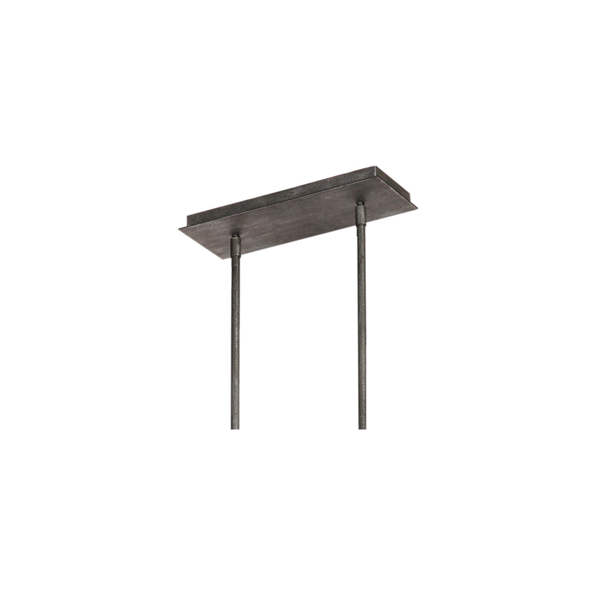 Angelo 46" 8-Light Linear Chandelier, Slate Grey Metal & Wood Finish - Bees Lighting
