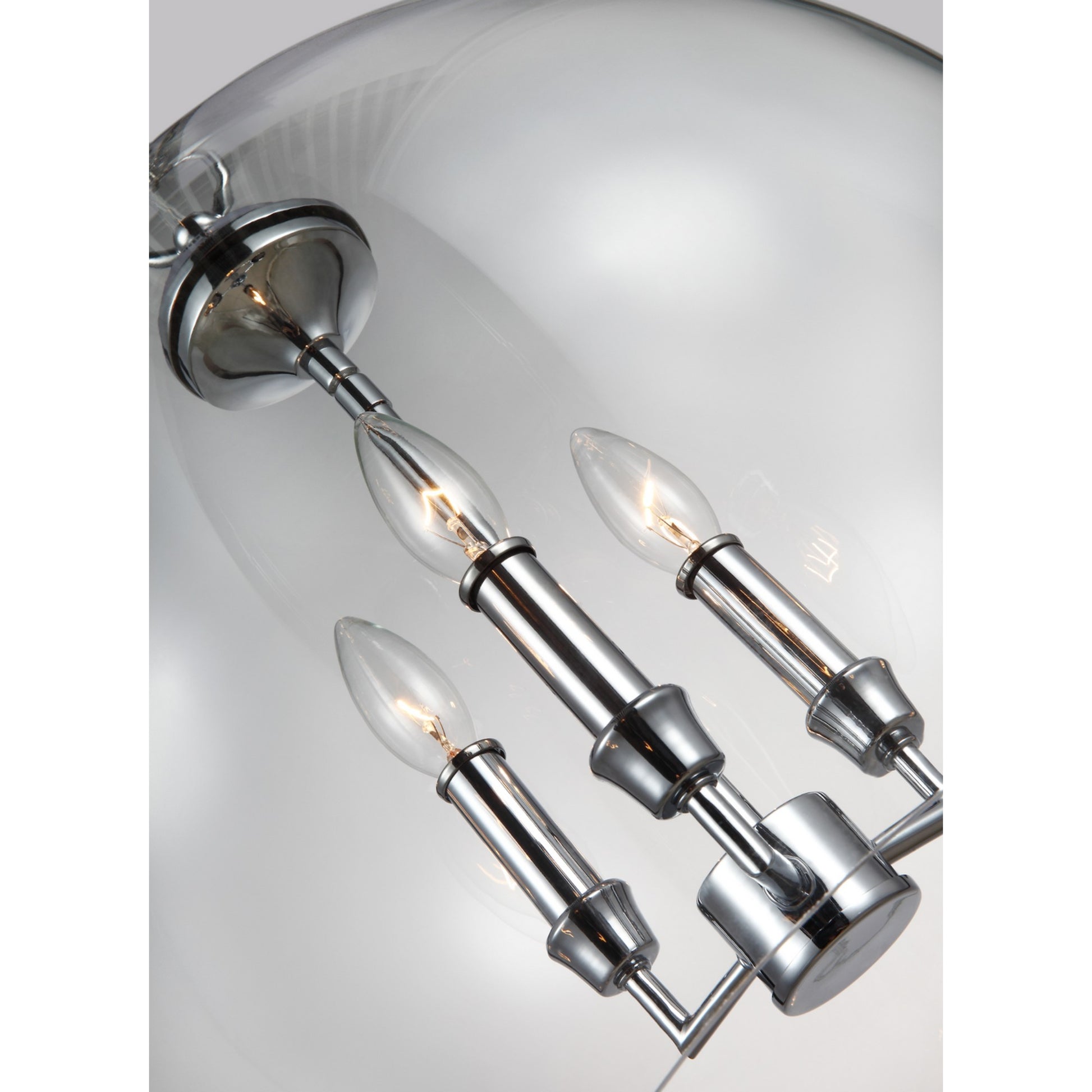 Lawler 16" Orb Pendant, Chrome Finish - Bees Lighting