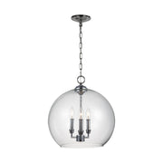 Lawler 16" Orb Pendant, Chrome Finish - Bees Lighting