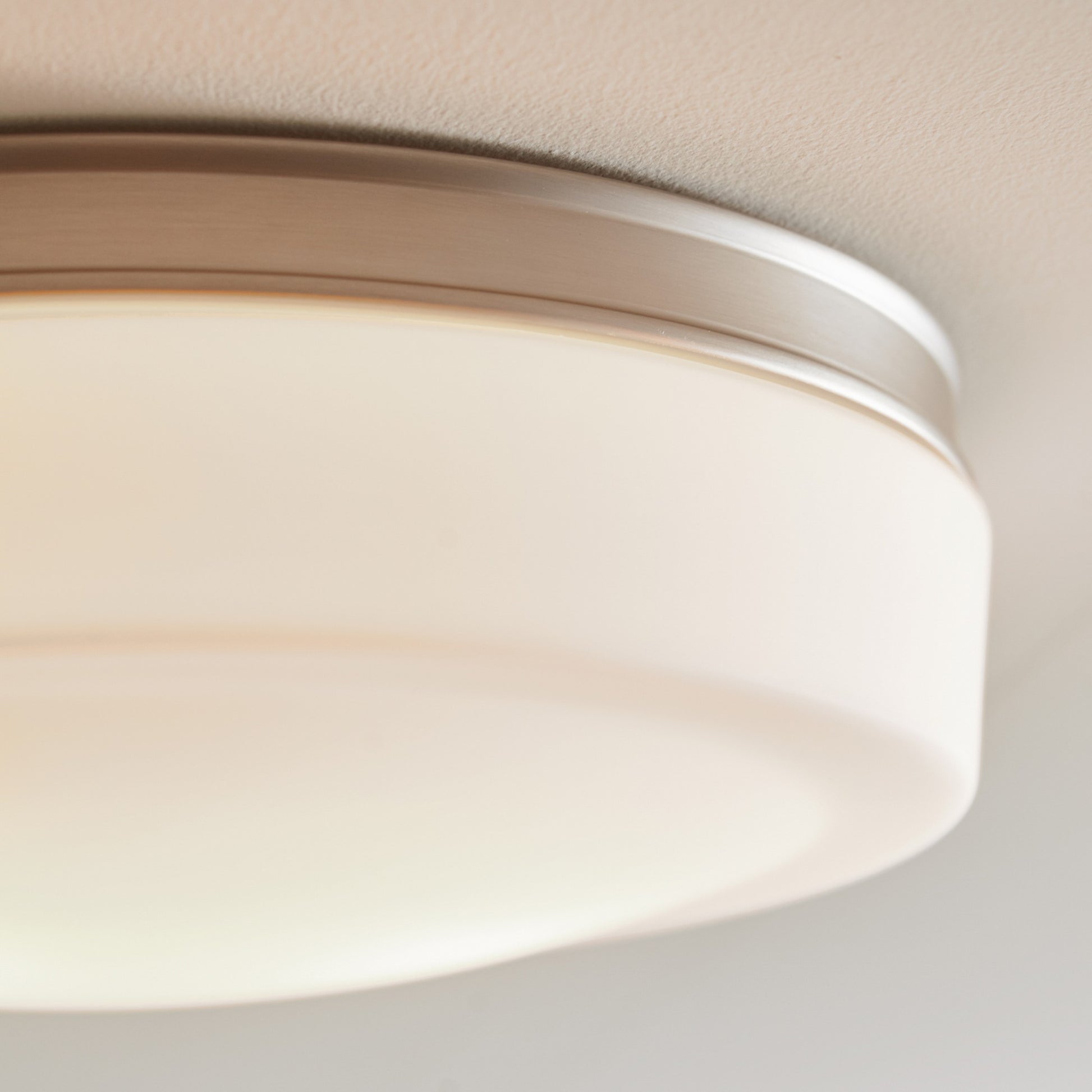 Issen 14" 2-Light Flush Mount, Satin Nickel Finish - Bees Lighting
