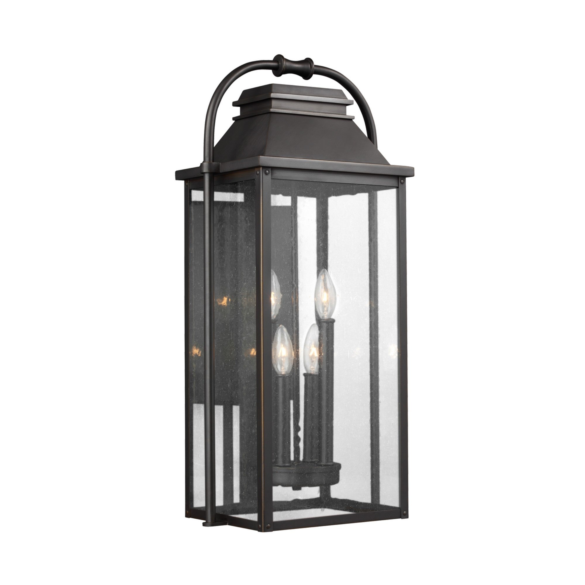 Wellsworth 27" 4-Light Large Lantern, Antique Bronze Finish - Bees Lighting