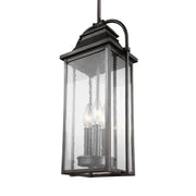 Wellsworth 19" 3-Light Outdoor Pendant, Antique Bronze Finish - Bees Lighting