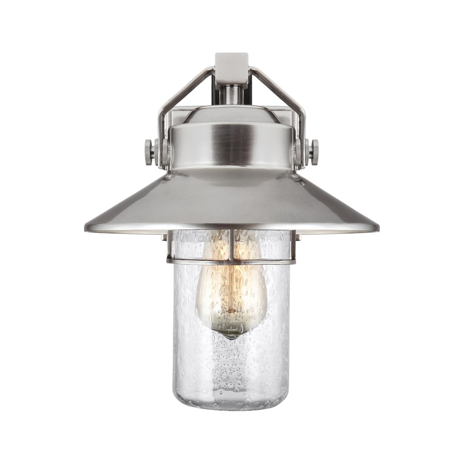 Boynton 11" Small Wall Sconce, Painted Brushed Steel Finish - Bees Lighting