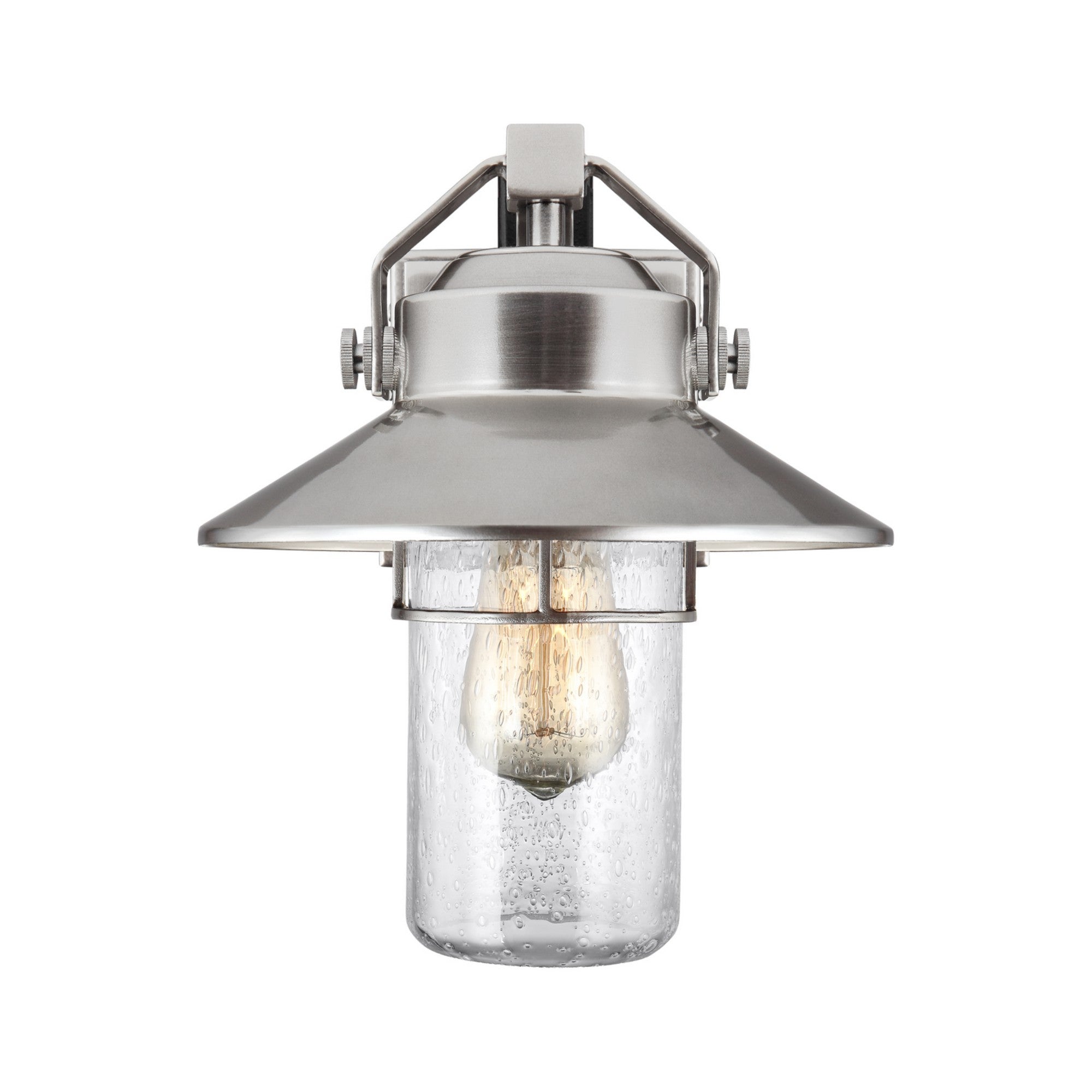 Boynton 11" Small Wall Sconce, Painted Brushed Steel Finish - Bees Lighting